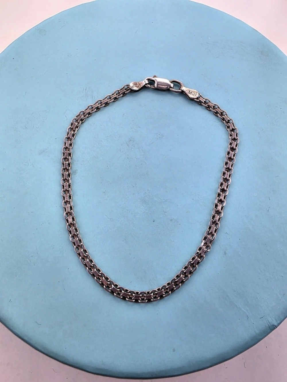 ✨ Italian 925 Sterling Silver Link Chain Bracelet – MJI Hallmark ✨